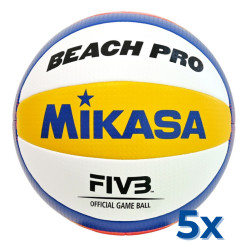 Пакет 5 х Mikasa BV550C състезателна топка за плажен волейбол